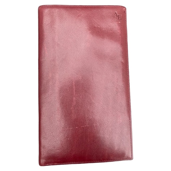 SOLD ALLEN Edmonds Genuine Leather travel passport holder wallet checks tickets - Picture 3 of 15